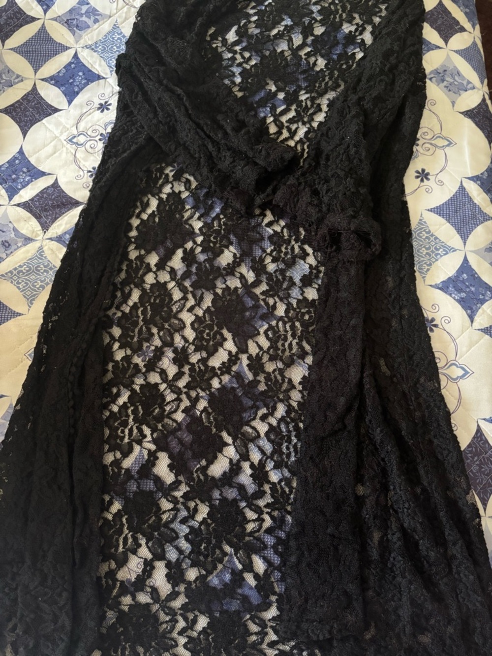 Black Floral Lace Duster Cardigan